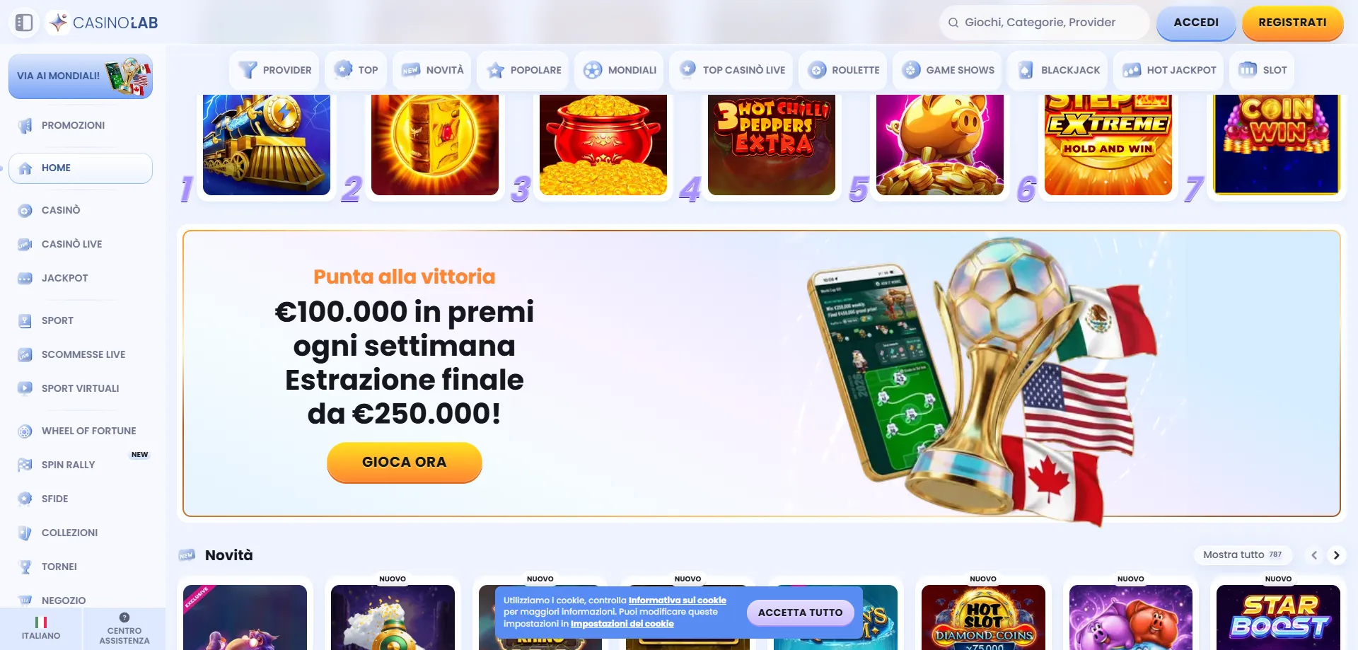 Casinolab Casino mobile ottimizzato per iOS e Android